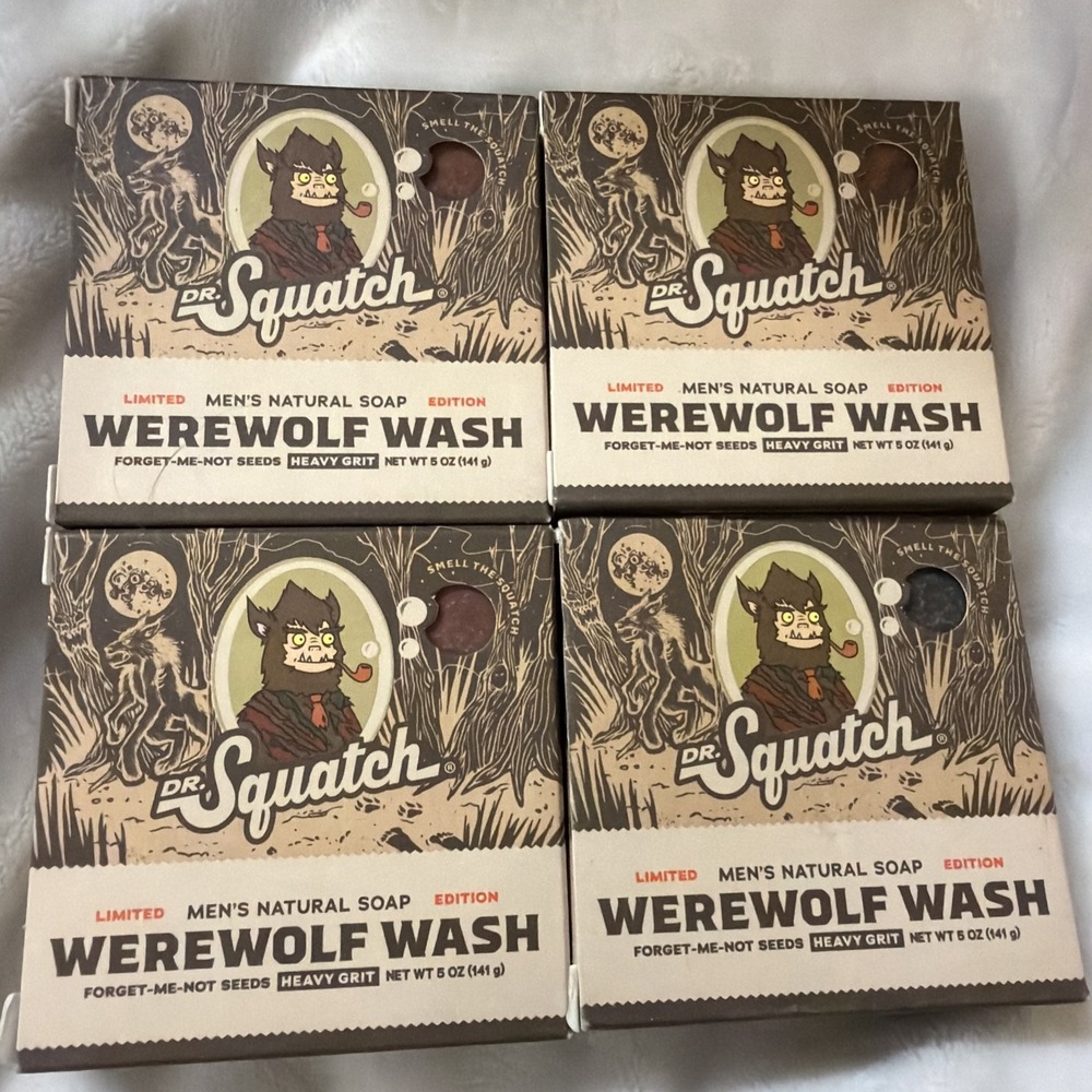 Dr. Squatch Werewolf Wash Limited Edition Spooky Season 4-pack Bar Soap 5oz